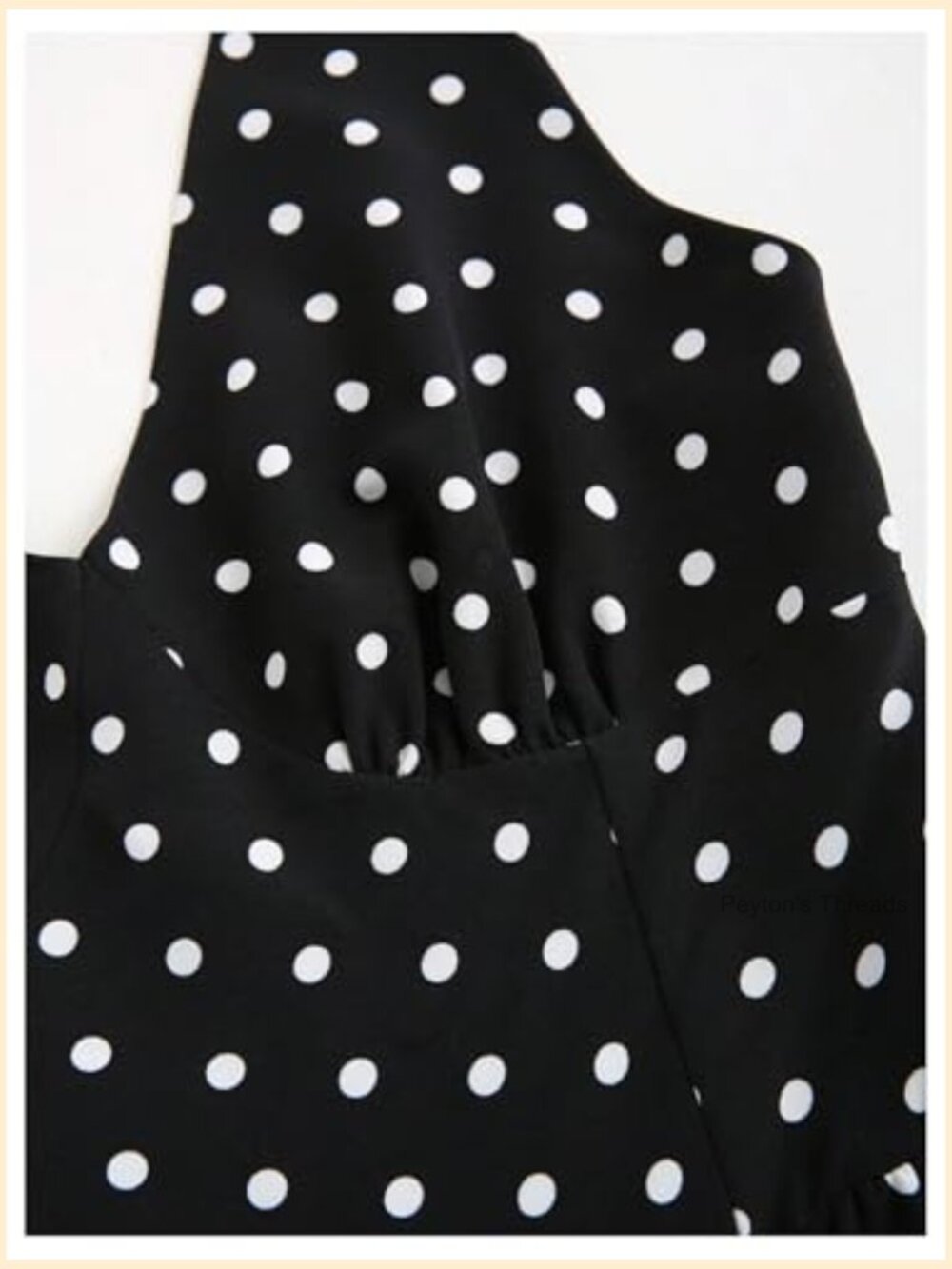 Polka Dots Halter Long Dress Backless A Line Flared Casual Party Dress - Picture 3 of 5
